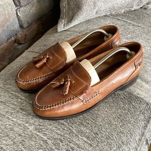 Johnston & Murphy Leather Tassel Slip On Handcrafted Loafer FIC Size 10.5W